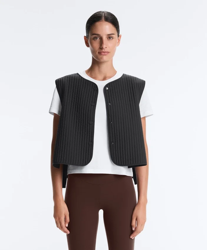 Dünne, wattierte Nylon-Weste Dünne, wattierte Nylon-Weste