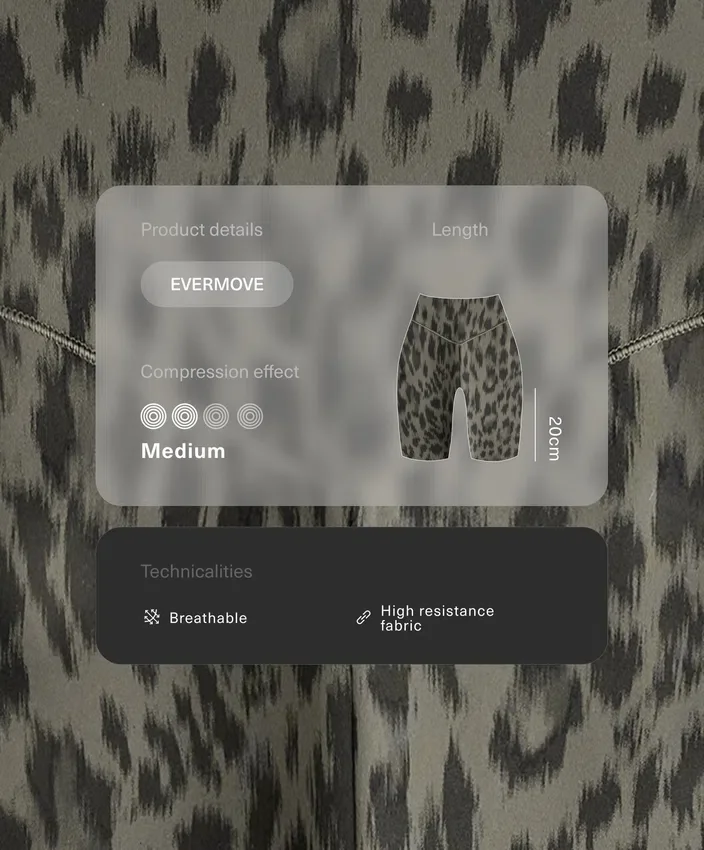 Evermove High-Rise 20 cm Radler-Leggings mit Leopardenmuster Evermove High-Rise 20 cm Radler-Leggings mit Leopardenmuster