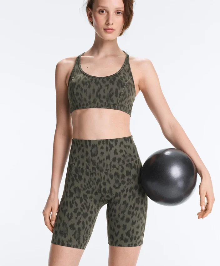 Evermove High-Rise 20 cm Radler-Leggings mit Leopardenmuster Evermove High-Rise 20 cm Radler-Leggings mit Leopardenmuster
