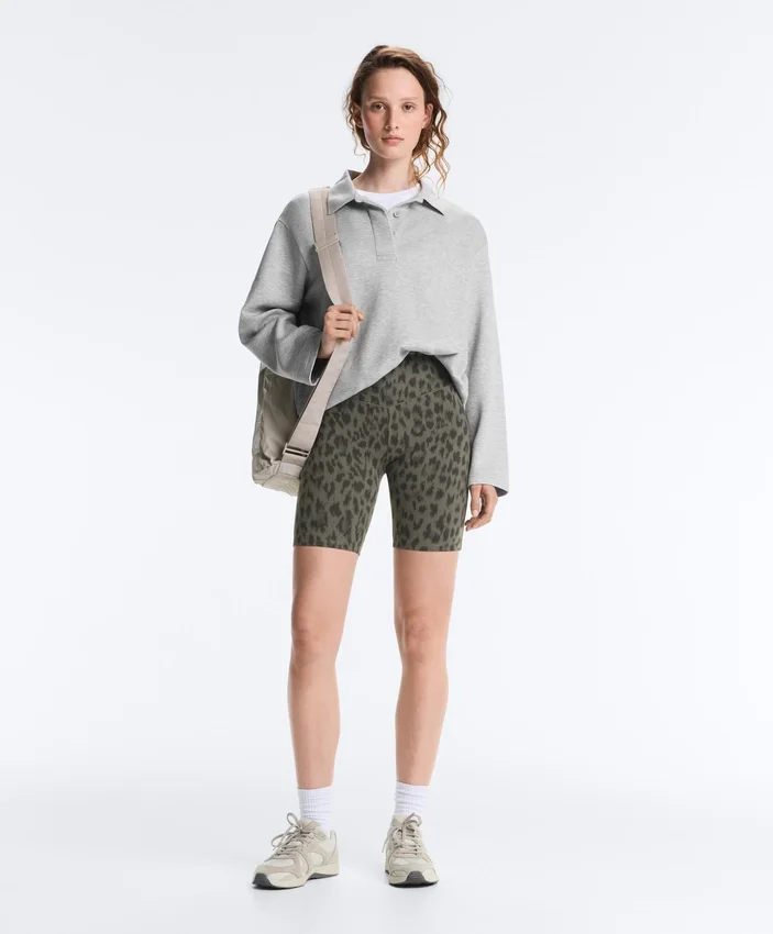 Evermove High-Rise 20 cm Radler-Leggings mit Leopardenmuster Evermove High-Rise 20 cm Radler-Leggings mit Leopardenmuster
