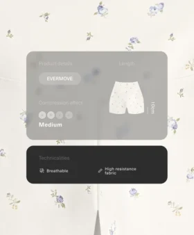 Evermove Hotpants mit hoher Taille (10 cm) und Blumenprint