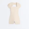 Evermove-Jumpsuit mit quadratischem Ausschnitt an den Shorts