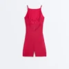 Evermove Kurzer Jumpsuit mit offenem Rücken aus Shorts Evermove Kurzer Jumpsuit mit offenem Rücken aus Shorts