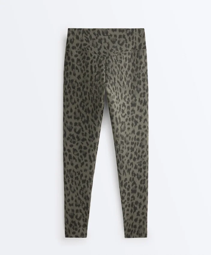 Evermove Leggings mit Leopardenmuster, hoher Taille und knöchellanger Passform Evermove Leggings mit Leopardenmuster, hoher Taille und knöchellanger Passform