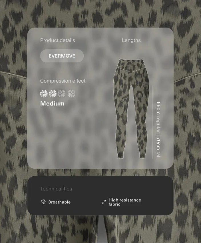 Evermove Leggings mit Leopardenmuster, hoher Taille und knöchellanger Passform Evermove Leggings mit Leopardenmuster, hoher Taille und knöchellanger Passform
