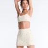 Evermove Short mit Blumenmuster und hoher Taille Evermove Short mit Blumenmuster und hoher Taille