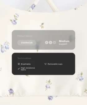 Evermove Sport-BH mit leichtem Halt und Blumenmuster