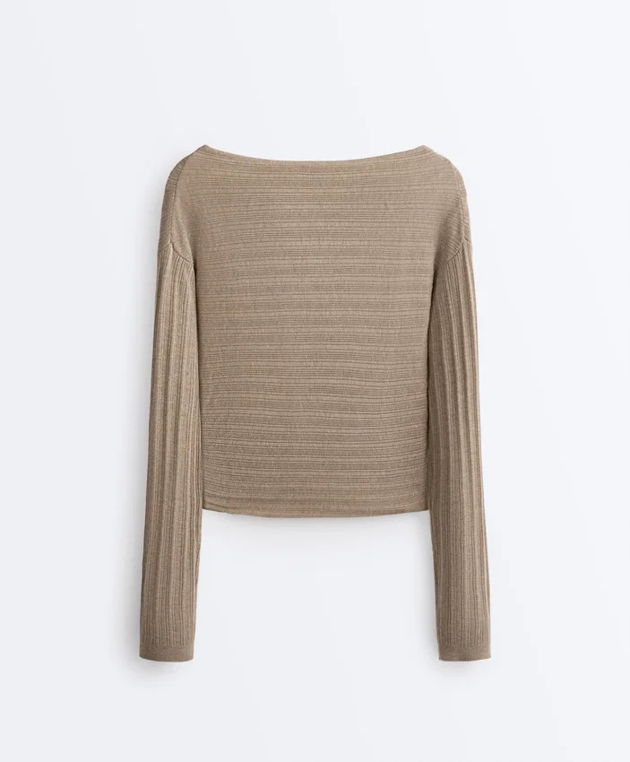 Feinstrick-Pullover mit Rippbündchen Feinstrick-Pullover mit Rippbündchen