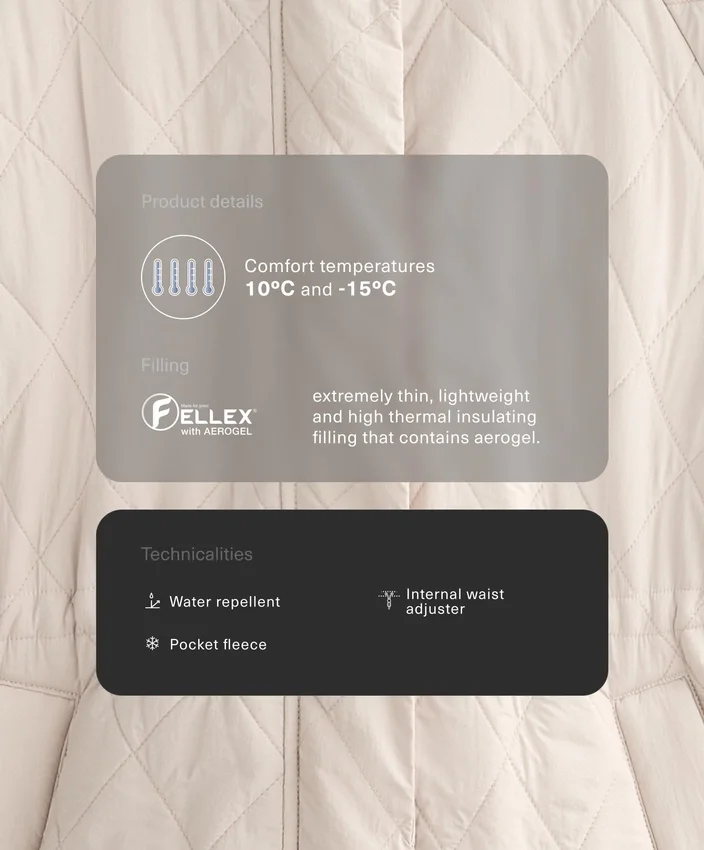 Fellex® Aerogel Lange Jacke mit Steppung Fellex® Aerogel Lange Jacke mit Steppung