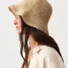 Geflochtener Bucket-Hut im Raffia-Look Geflochtener Bucket-Hut im Raffia-Look