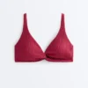 Geometrisches Jacquard-Halter-Bikinioberteil Geometrisches Jacquard-Halter-Bikinioberteil