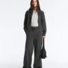 Gerade geschnittene Hose aus Fleece-Baumwollmischung Gerade geschnittene Hose aus Fleece-Baumwollmischung