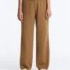 Gerade geschnittene Hose mit seitlicher Strickstruktur