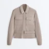 Gerade geschnittene Jacke mit Gürtel und Soft Touch-Modal Gerade geschnittene Jacke mit Gürtel und Soft Touch-Modal