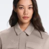 Gerade geschnittene Jacke mit Gürtel und Soft Touch-Modal Gerade geschnittene Jacke mit Gürtel und Soft Touch-Modal