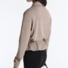 Gerade geschnittene Jacke mit Gürtel und Soft Touch-Modal Gerade geschnittene Jacke mit Gürtel und Soft Touch-Modal