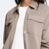 Gerade geschnittene Jacke mit Gürtel und Soft Touch-Modal Gerade geschnittene Jacke mit Gürtel und Soft Touch-Modal