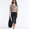 Gerade geschnittene Jacke mit Gürtel und Soft Touch-Modal Gerade geschnittene Jacke mit Gürtel und Soft Touch-Modal