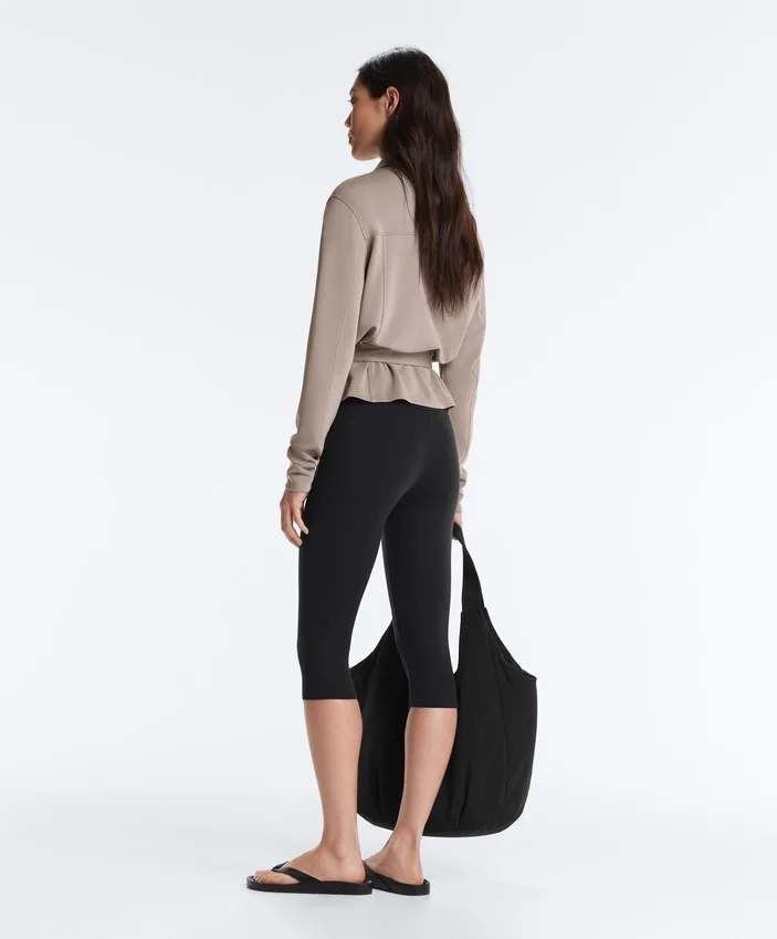 Gerade geschnittene Jacke mit Gürtel und Soft Touch-Modal Gerade geschnittene Jacke mit Gürtel und Soft Touch-Modal