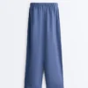 Gerade Hose aus Lyocell-Mischung und 24 % Leinen Gerade Hose aus Lyocell-Mischung und 24 % Leinen