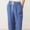 Gerade Hose aus Lyocell-Mischung und 24 % Leinen Gerade Hose aus Lyocell-Mischung und 24 % Leinen