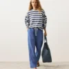 Gerade Hose aus Lyocell-Mischung und 24 % Leinen Gerade Hose aus Lyocell-Mischung und 24 % Leinen