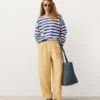 Gerade Hose aus Lyocell-Mischung und 24 % Leinen Gerade Hose aus Lyocell-Mischung und 24 % Leinen