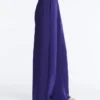 Gerade Hose mit weitem Bein und geripptem Bund aus gebürstetem Modal Gerade Hose mit weitem Bein und geripptem Bund aus gebürstetem Modal