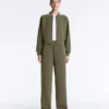 Geradlinige, gestreifte Hose mit Soft Touch-Modal Geradlinige, gestreifte Hose mit Soft Touch-Modal