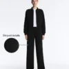 Geradlinige, gestreifte Hose mit Soft Touch-Modal