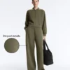 Geradlinige, gestreifte Hose mit Soft Touch-Modal Geradlinige, gestreifte Hose mit Soft Touch-Modal