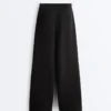 Geradlinige, gestreifte Hose mit Soft Touch-Modal