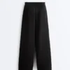 Geradlinige, gestreifte Hose mit Soft Touch-Modal