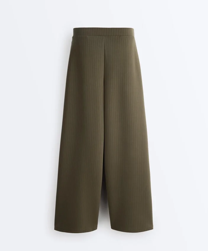 Geradlinige, gestreifte Hose mit Soft Touch-Modal Geradlinige, gestreifte Hose mit Soft Touch-Modal