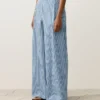 Geradlinige Hose aus Baumwollmischung mit Streifenmuster Geradlinige Hose aus Baumwollmischung mit Streifenmuster