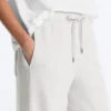 Geradlinige Hose aus melierter Baumwolle