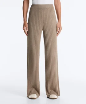 Geradlinige Hose aus Rippstrick