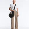 Geradlinige Hose aus Rippstrick Geradlinige Hose aus Rippstrick