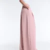 Geradlinige Plissee-Hose aus Baumwollpiqué Geradlinige Plissee-Hose aus Baumwollpiqué