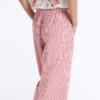 Gestreifte 100 % Baumwoll-Hose mit geradem Bein Gestreifte 100 % Baumwoll-Hose mit geradem Bein