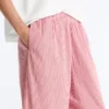 Gestreifte 100 % Baumwoll-Hose mit geradem Bein Gestreifte 100 % Baumwoll-Hose mit geradem Bein