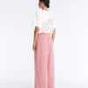 Gestreifte 100 % Baumwoll-Hose mit geradem Bein Gestreifte 100 % Baumwoll-Hose mit geradem Bein