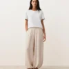 Gestreifte Bloomer-Hose aus 100 % Leinen Gestreifte Bloomer-Hose aus 100 % Leinen