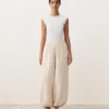 Gestreifte Bloomer-Hose aus 100 % Leinen Gestreifte Bloomer-Hose aus 100 % Leinen