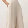 Gestreifte Bloomer-Hose aus 100 % Leinen Gestreifte Bloomer-Hose aus 100 % Leinen