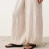 Gestreifte Bloomer-Hose aus 100 % Leinen Gestreifte Bloomer-Hose aus 100 % Leinen