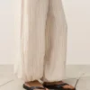 Gestreifte Bloomer-Hose aus 100 % Leinen Gestreifte Bloomer-Hose aus 100 % Leinen