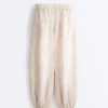 Gestreifte Bloomer-Hose aus 100 % Leinen Gestreifte Bloomer-Hose aus 100 % Leinen