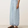 Gestreifte Bloomer-Hose aus Modal-Mischgewebe
