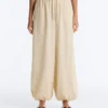 Gestreifte Bloomer-Hose aus Modal-Mischgewebe